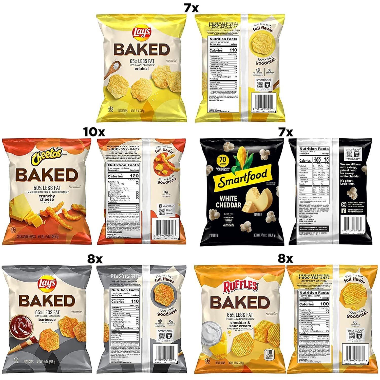 Roll over image to zoom in Frito Lay Baked & Popped Mix Variety Pack, (Pack of 40) - Image 2